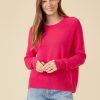 One Grey Day Sloane Cashmere Pullover - Fuschia | Pullovers