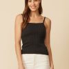 One Grey Day Freya Ribbed Tank - Asphalt | Tanks/Tops/Tees