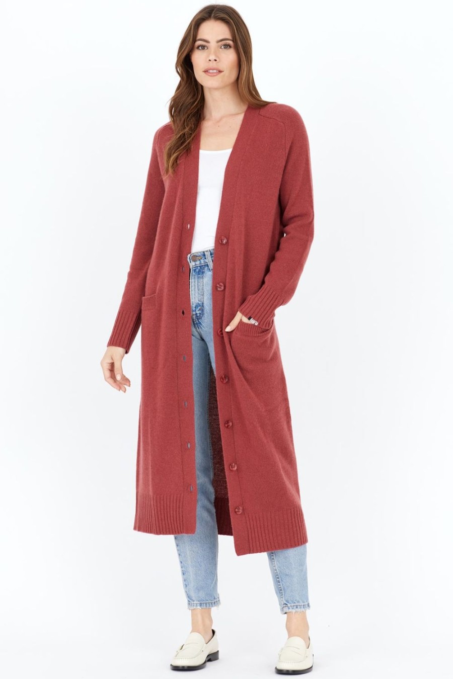 One Grey Day Morgan Cashmere Duster - Saffron | Cardigans/Dusters