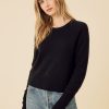 One Grey Day Blakely Cashmere Crewneck - Black | Pullovers