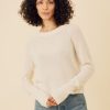 One Grey Day Blakely Cashmere Crewneck - Ivory | Pullovers