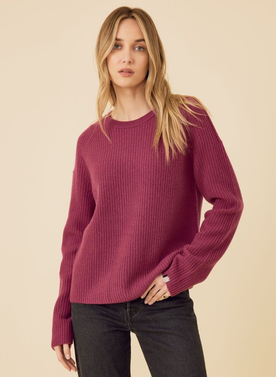 One Grey Day Pacific Cashmere Pullover - Mulberry | Pullovers