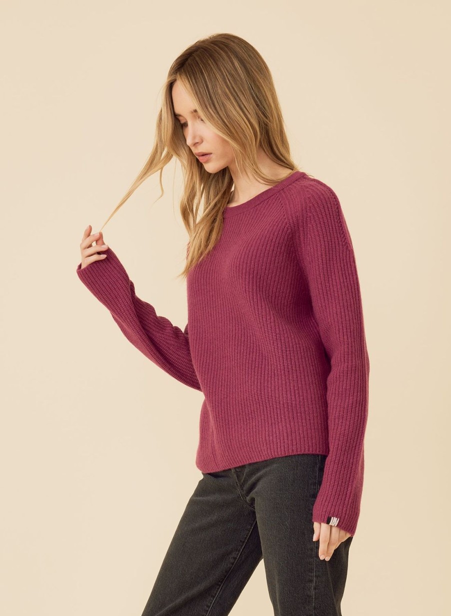 One Grey Day Pacific Cashmere Pullover - Mulberry | Pullovers