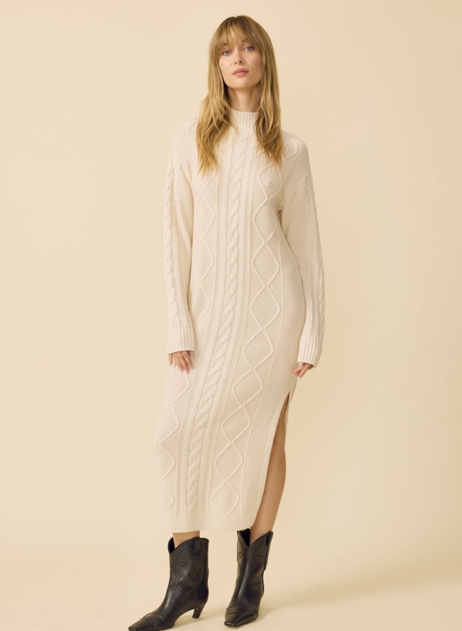 One Grey Day Perry Dress - Cream | Dresses