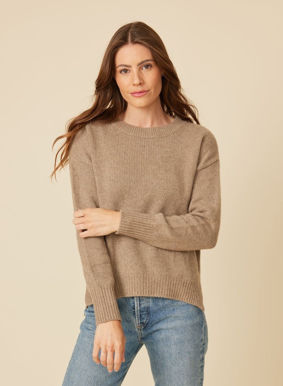 One Grey Day Lyle Cashmere Pullover - Flax | Pullovers