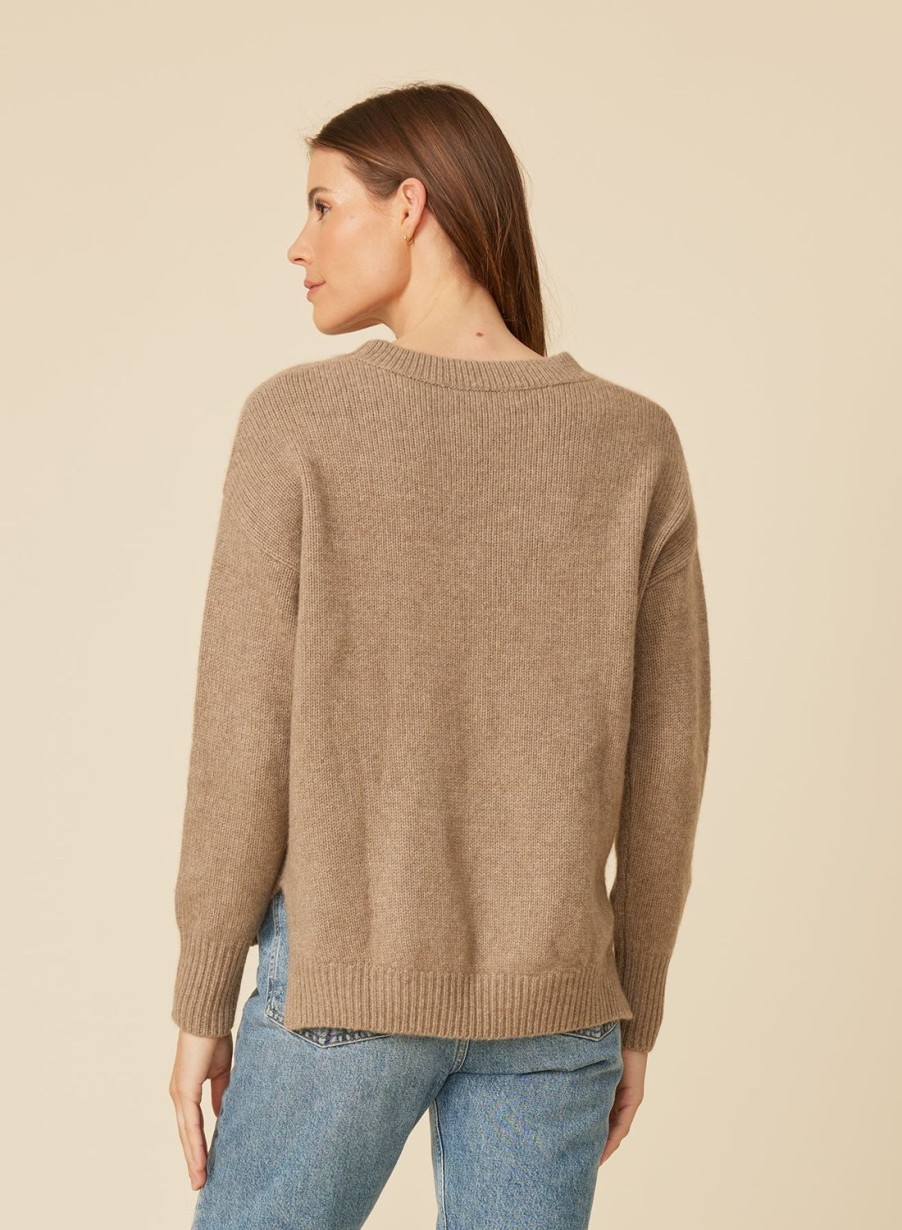 One Grey Day Lyle Cashmere Pullover - Flax | Pullovers