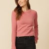 One Grey Day Blakely Cashmere Crewneck - Rosewood | Pullovers