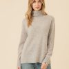 One Grey Day Sloane Cashmere Turtleneck - Heather Grey | Pullovers