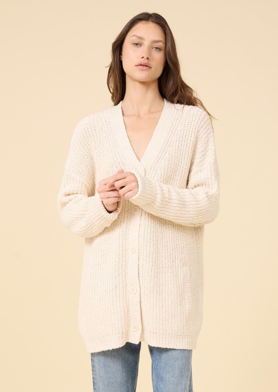 One Grey Day Ellie Cardigan - Cream | Cardigans/Dusters