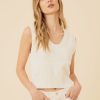 One Grey Day Ruby Sleeveless Top - White | Tanks/Tops/Tees