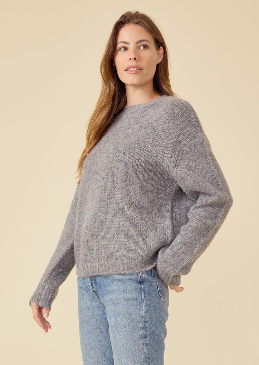 One Grey Day Bardot Pullover - Medium Heather Grey | Pullovers