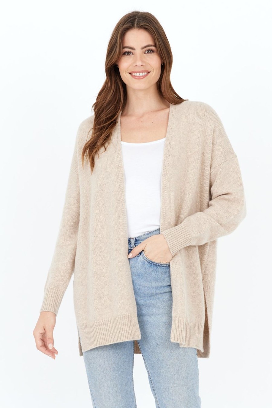 One Grey Day Lyle Cashmere Cardigan - Oatmeal | Cardigans/Dusters