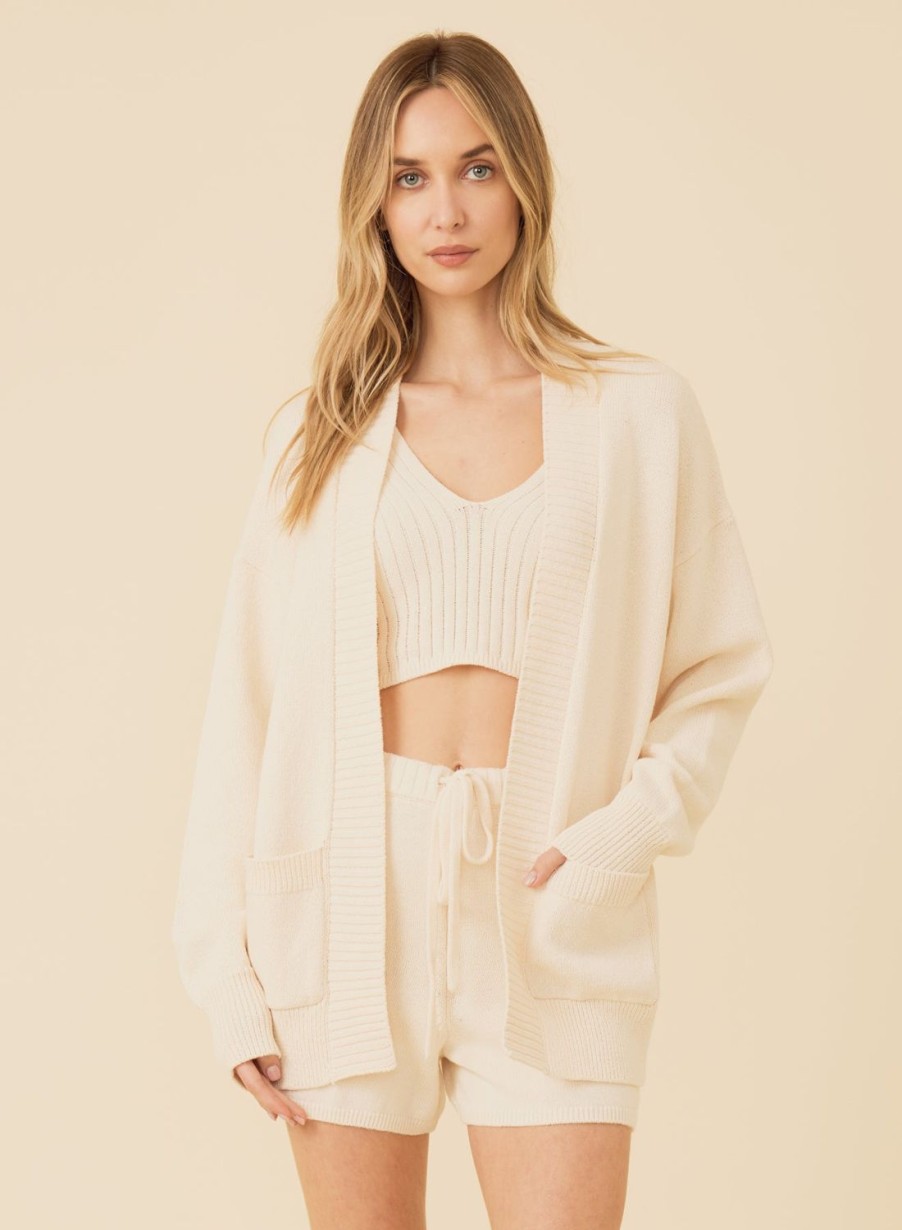 One Grey Day Hutch Cardigan - Cream | Cardigans/Dusters