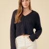 One Grey Day Brooklyn Polo - Black | Pullovers