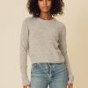 One Grey Day Blakely Cashmere Crewneck - Heather Grey | Pullovers