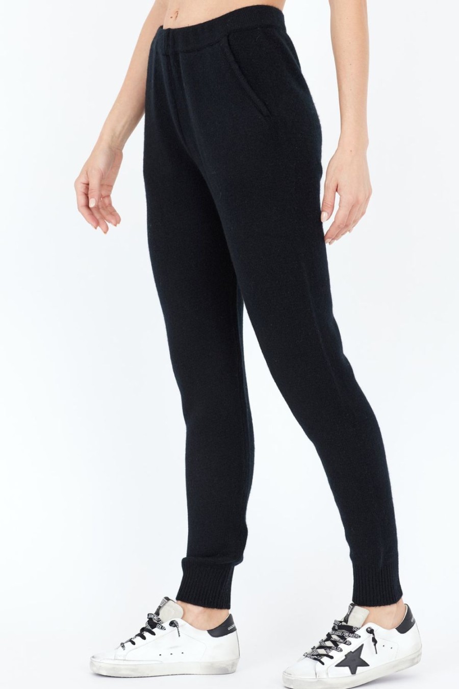 One Grey Day Maeve Cashmere Pant - Black | Bottoms