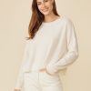 One Grey Day Scarlett Cashmere Pullover - Ivory | Pullovers