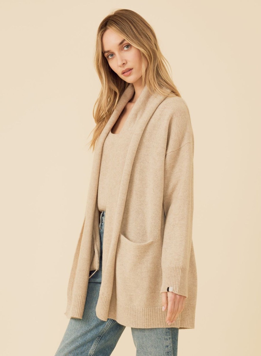 One Grey Day Bixby Cashmere Cardigan - Oatmeal | Cardigans/Dusters