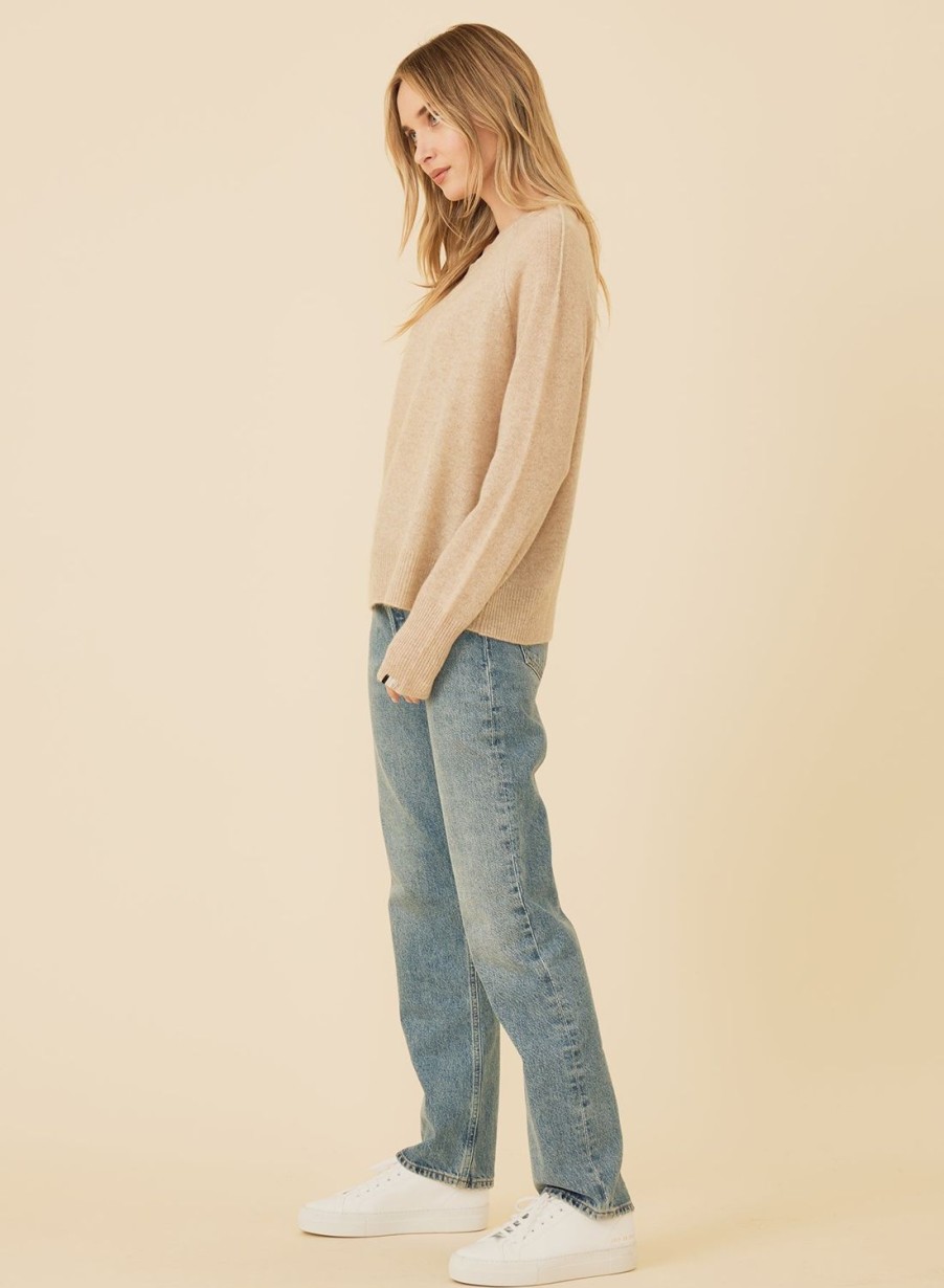 One Grey Day Sloane Cashmere Pullover - Oatmeal | Pullovers