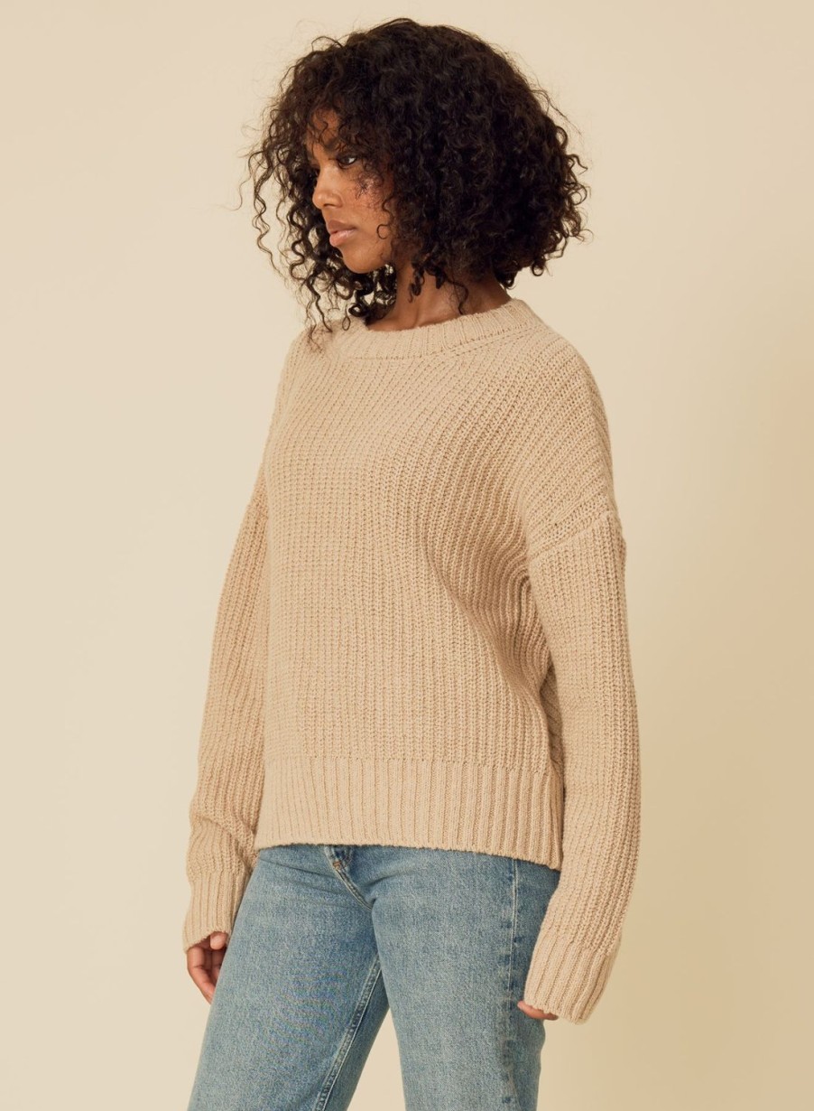 One Grey Day Seymour Oversized Pullover - Oatmeal | Pullovers