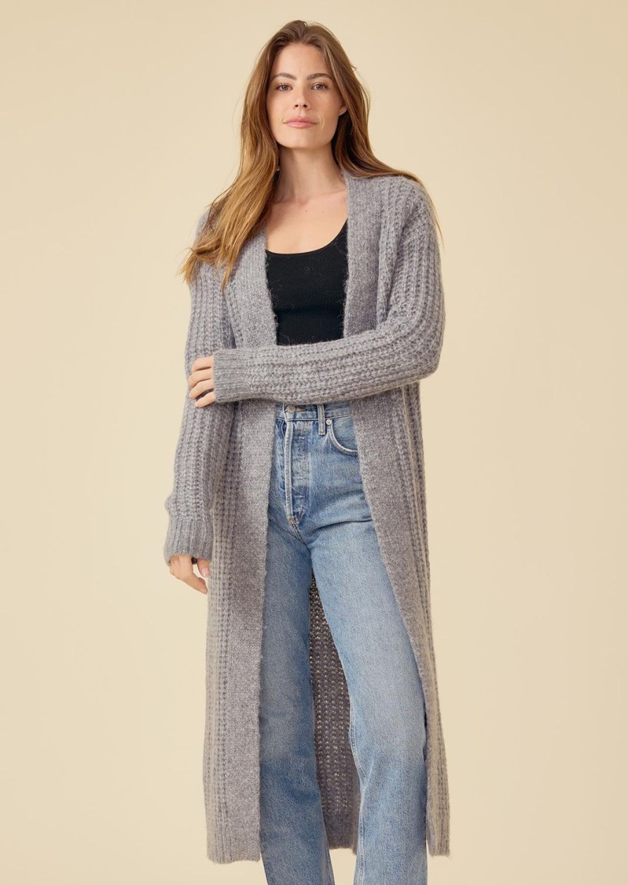 One Grey Day Chandler Duster - Medium Heather Grey | Cardigans/Dusters