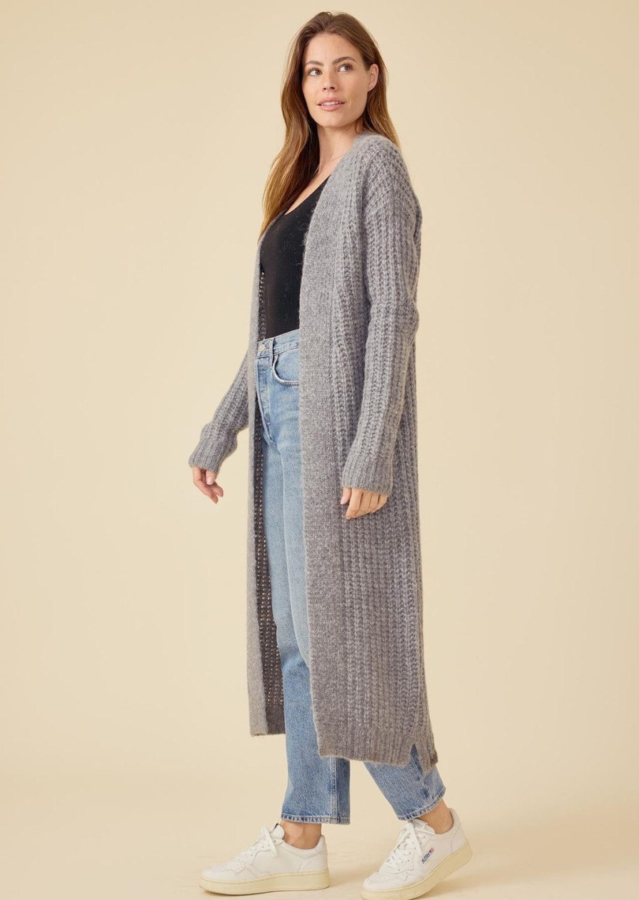 One Grey Day Chandler Duster - Medium Heather Grey | Cardigans/Dusters