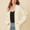 One Grey Day Laurel Cocoon Cardigan - Snow | Cardigans/Dusters