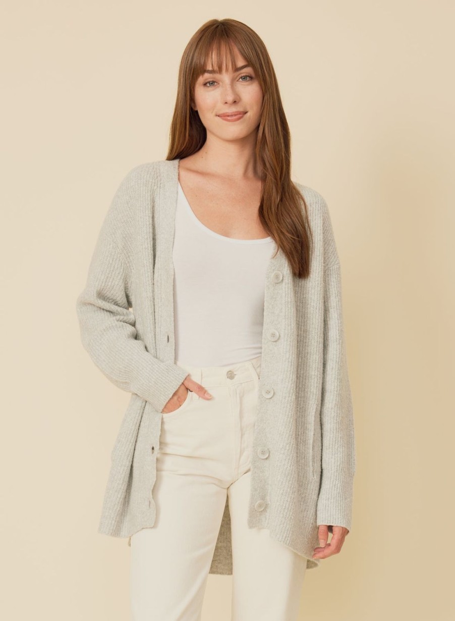 One Grey Day Ansel Cardigan - Cloud | Cardigans/Dusters