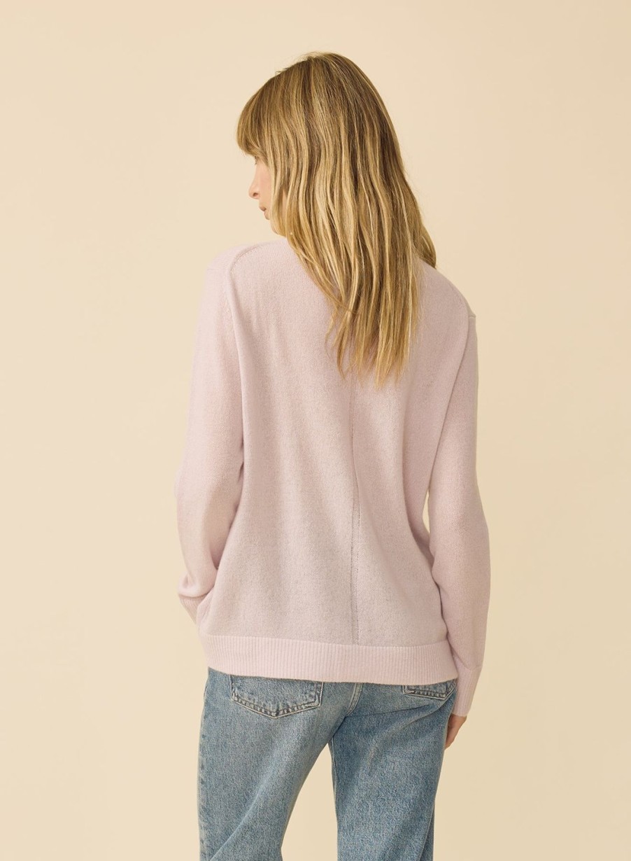 One Grey Day Sloane Cashmere Turtleneck - Orchid | Pullovers