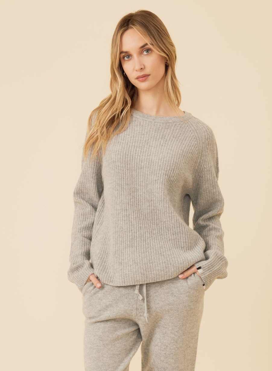 One Grey Day Pacific Cashmere Pullover - Heather Grey | Pullovers