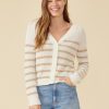 One Grey Day Raleigh Cardigan - Ivory Combo | Cardigans/Dusters