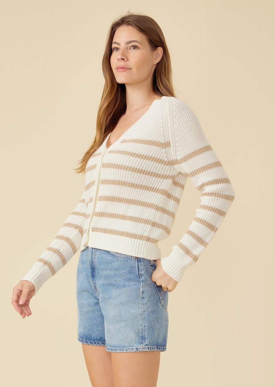 One Grey Day Raleigh Cardigan - Ivory Combo | Cardigans/Dusters