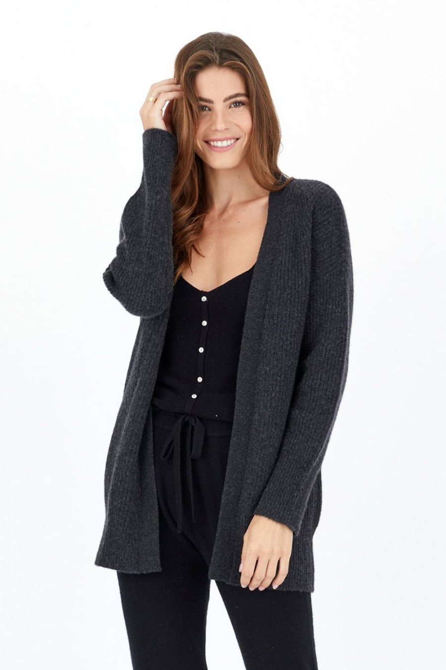 One Grey Day Arlo Cardigan - Charcoal | Cardigans/Dusters