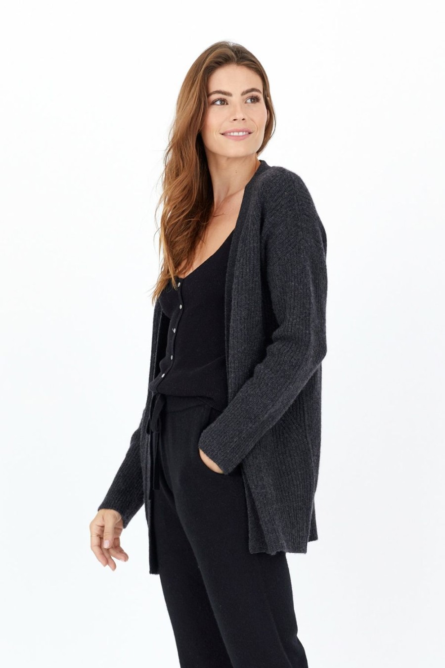 One Grey Day Arlo Cardigan - Charcoal | Cardigans/Dusters