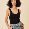 One Grey Day Hollie Tank Bodysuit - Black | Bodysuits/Rompers