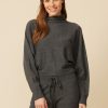 One Grey Day Wren Dolman Sleeve Pullover - Charcoal | Pullovers