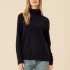 One Grey Day Sloane Cashmere Turtleneck - Black | Pullovers