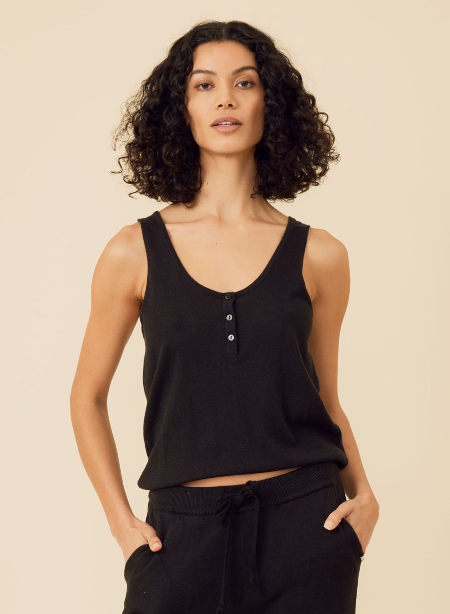 One Grey Day Bianca Tank - Black | Tanks/Tops/Tees