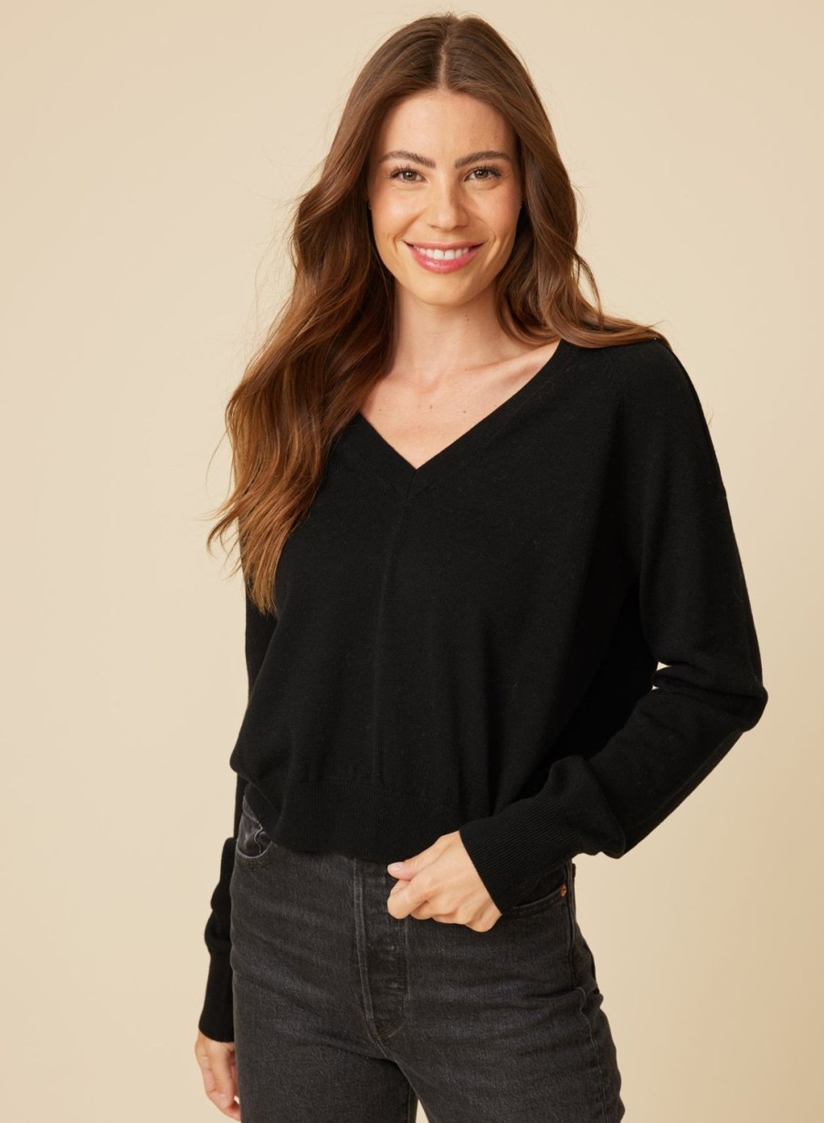 One Grey Day Alex Merino Pullover - Black | Pullovers