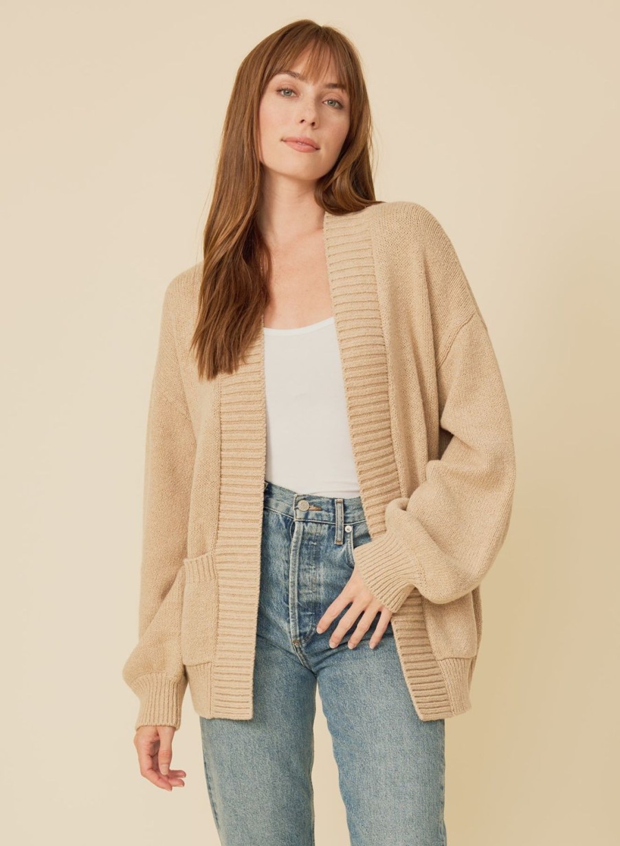 One Grey Day Waverly Cardigan - Oatmeal | Cardigans/Dusters