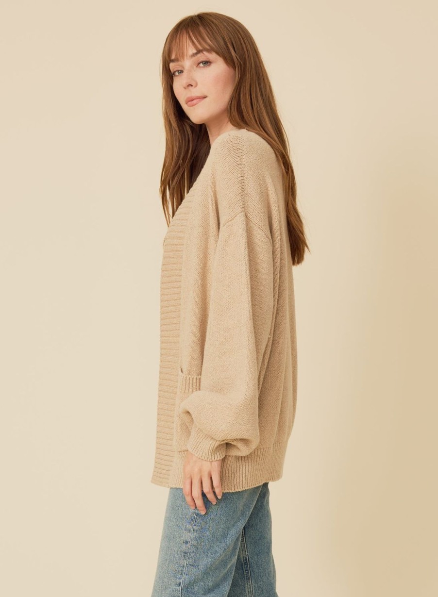 One Grey Day Waverly Cardigan - Oatmeal | Cardigans/Dusters