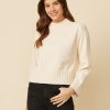 One Grey Day Sutton Chainette Pullover - Cream | Pullovers