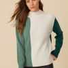 One Grey Day Marin Cashmere Turtleneck - Seaview Combo | Pullovers