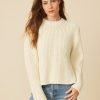 One Grey Day Laurel Ribbed Pullover - Snow | Pullovers