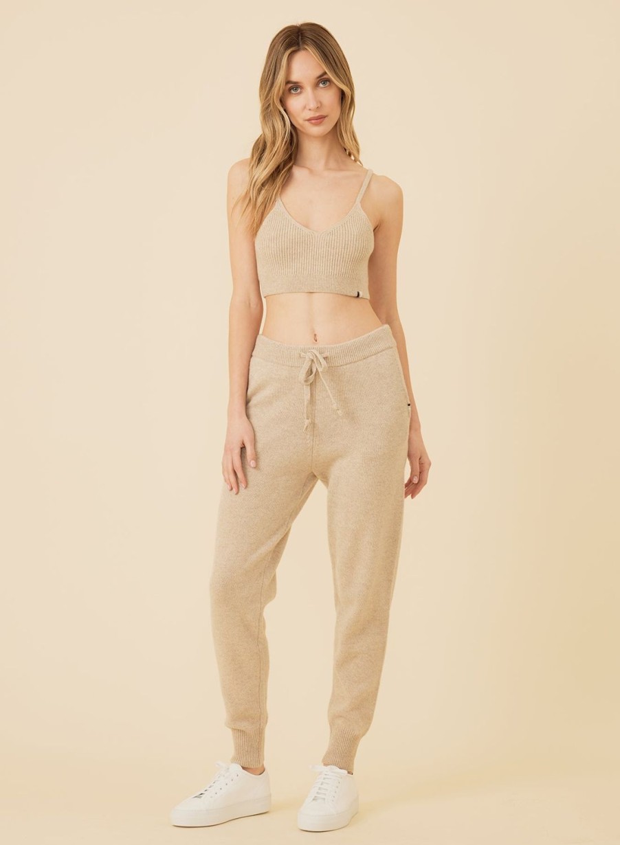 One Grey Day Pacific Cashmere Bralette - Oatmeal | Tanks/Tops/Tees