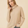 One Grey Day Sloane Cashmere Turtleneck - Oatmeal | Pullovers