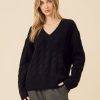 One Grey Day Monterey Cashmere Pullover - Black | Pullovers