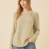 One Grey Day Arpi Long Sleeve Pullover - Sage | Pullovers