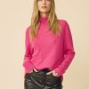 One Grey Day Sloane Cashmere Turtleneck - Bright Rose | Pullovers