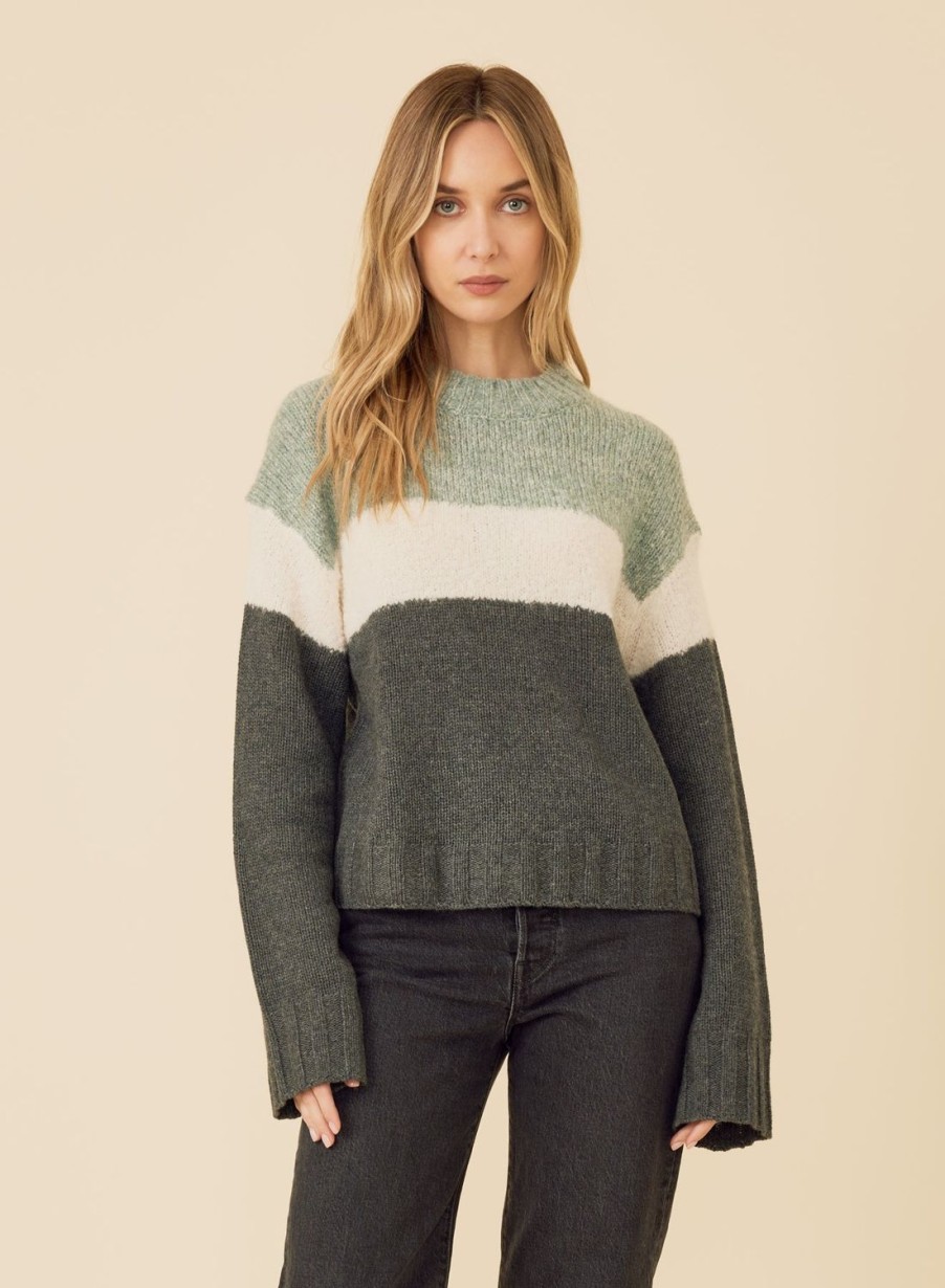 One Grey Day Matty Colorblock Pullover - Juniper Combo | Pullovers